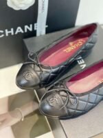 Chanel Ballet Flats Black For Women - Image 4