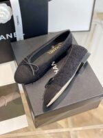 Chanel Ballet Flats Black For Women - Image 3