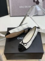 Chanel Ballet Flats White For Women - Image 8