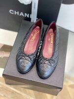 Chanel Ballet Flats Black For Women - Image 3