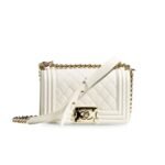 Chanel Boy Flapbag White