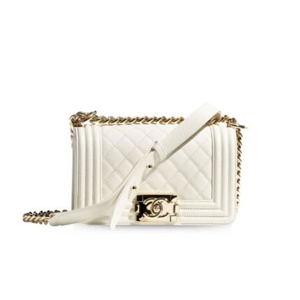 Chanel Boy Flapbag White
