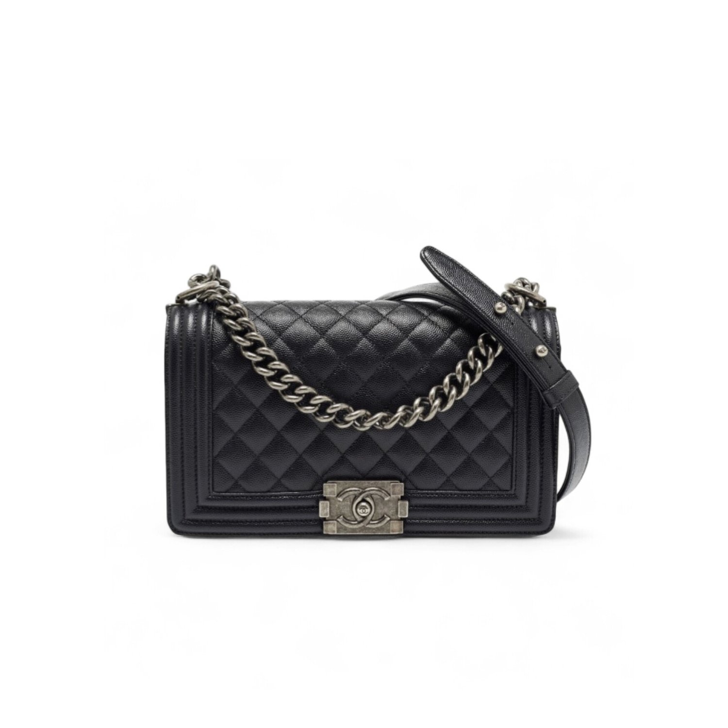 Chanel-Boy.jpg Chanel Boy Black For Women 25cm/9.8in A67086 - Image 1
