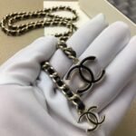 Chanel CC Logo Chain Belt Black For Women - Image 4