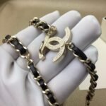 Chanel CC Logo Chain Belt Black For Women - Image 5