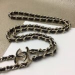 Chanel CC Logo Chain Belt Black For Women - Image 7