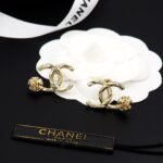 Chanel CC Logo Earrings With Camellia Flower Detail Gold For Women - Image 9