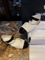 Chanel Mary Jane Flats White For Women - Image 9