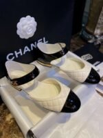 Chanel Mary Jane Flats White For Women - Image 7