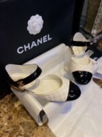 Chanel Mary Jane Flats White For Women - Image 4