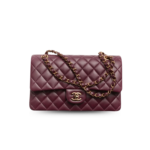 Chanel Classic 11.12 Crossbody Bag 10in/ 25.5cm Dark Burgundy Gold Hardware For Women A01112 B17625 NZG79