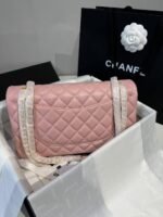 Chanel Classic 11.12 Crossbody Bags 9.9in/ 25.5cm Light Pink Gold Hardware For Women A01112 Y04059 NJ523 - Image 3