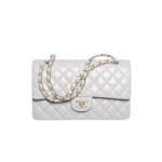 Chanel Classic 11.12 Shoulder Bag 9.9in/ 25.5cm Gray Gold Hardware For Women A01112 Y04059 NZV46