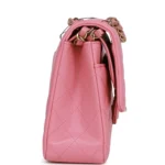 Chanel Classic Double Flap Bag Medium Crossbody 10in/ 25.5cm Dark Pink Gold Hardware For Women - Image 5