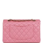 Chanel Classic Double Flap Bag Medium Crossbody 10in/ 25.5cm Dark Pink Gold Hardware For Women - Image 6