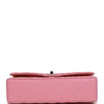 Chanel Classic Double Flap Bag Medium Crossbody 10in/ 25.5cm Dark Pink Gold Hardware For Women - Image 7