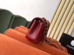Chanel Classic Flap Bag Mini Crossbody 7.8in/ 20cm Burgundy Gold Hardware For Women - Image 4