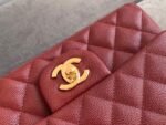 Chanel Classic Flap Bag Mini Crossbody 7.8in/ 20cm Burgundy Gold Hardware For Women - Image 8