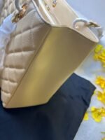 Chanel Classic Tote Bag 13.3in/ 34cm Beige Silver Hardware For Women - Image 5