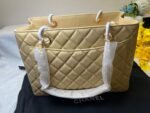 Chanel Classic Tote Bag 13.3in/ 34cm Beige Silver Hardware For Women - Image 4