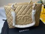 Chanel Classic Tote Bag 13.3in/ 34cm Beige Silver Hardware For Women - Image 3