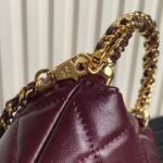 Chanel Clutch With Chain Top Handle Bag 7.3in/ 19cm Burgundy Gold Hardware For Women AP4189-B17675-NZG79 - Image 5