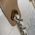 Chanel Deauville Tote Bag 15.7in/ 40cm Beige Gold Hardware For Women - Image 9