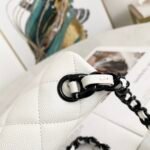 Chanel Flap Bag Mini Crossbody 7.9in/ 20cm White Gold Hardware For Women - Image 7