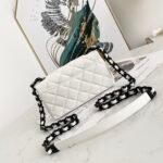 Chanel Flap Bag Mini Crossbody 7.9in/ 20cm White Gold Hardware For Women - Image 5