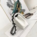 Chanel Flap Bag Mini Crossbody 7.9in/ 20cm White Gold Hardware For Women - Image 3