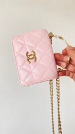 Chanel HAAS Mini Bag Pink For Women 3,7in/9,5cm - Image 8