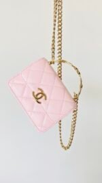 Chanel HAAS Mini Bag Pink For Women 3,7in/9,5cm - Image 7