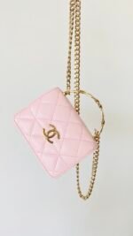 Chanel HAAS Mini Bag Pink For Women 3,7in/9,5cm - Image 4