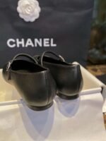 Chanel Interlocking CC Logo Mary Jane Flats Black For Women - Image 6