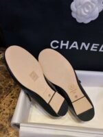 Chanel Interlocking CC Logo Mary Jane Flats Black For Women - Image 5