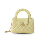 Chanel Kelly Top Handle Bag 7.8in/ 19cm Yellow Gold Hardware For Women