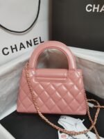 Chanel Kelly Top Handle Bag 7.8in/ 19cm Blush Pink Gold Hardware For Women - Image 4