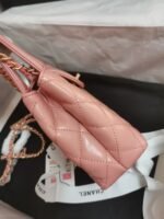 Chanel Kelly Top Handle Bag 7.8in/ 19cm Blush Pink Gold Hardware For Women - Image 6