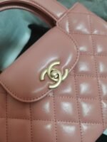 Chanel Kelly Top Handle Bag 7.8in/ 19cm Blush Pink Gold Hardware For Women - Image 7