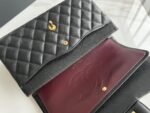 Chanel Classic Double Flap Bag Large Crossbody 11.8in/ 30cm Black Gold Hardware For Women - Image 7
