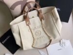 Chanel Large Deauville Pearl Tote Bag 15in/ 38cm White Gold Hardware For Women A66941 - Image 2