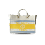 Chanel Deauville Large Tote Bag 14in/ 35cm Sand Gold Hardware For Women