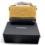 Chanel Flap Bag Large Top Handle Bag 11.4in/ 29cm Beige/ Black Gold Hardware For Women AS5637-B20827-U1536 - Image 2