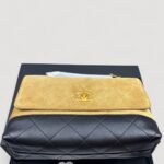 Chanel Flap Bag Large Top Handle Bag 11.4in/ 29cm Beige/ Black Gold Hardware For Women AS5637-B20827-U1536 - Image 3