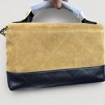 Chanel Flap Bag Large Top Handle Bag 11.4in/ 29cm Beige/ Black Gold Hardware For Women AS5637-B20827-U1536 - Image 4