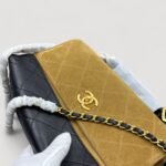 Chanel Flap Bag Large Top Handle Bag 11.4in/ 29cm Beige/ Black Gold Hardware For Women AS5637-B20827-U1536 - Image 9