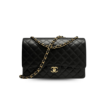 Chanel Maxi Classic Crossbody Bag 13in/ 33cm Black Gold Hardware For Women A58601-Y01864-C3906