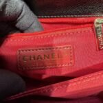Chanel Medium Flap Bag With Top Handle Navy Blue A92990 - Image 5