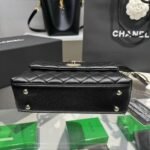 Chanel Medium Flap Bag With Top Handle Navy Blue A92990 - Image 7