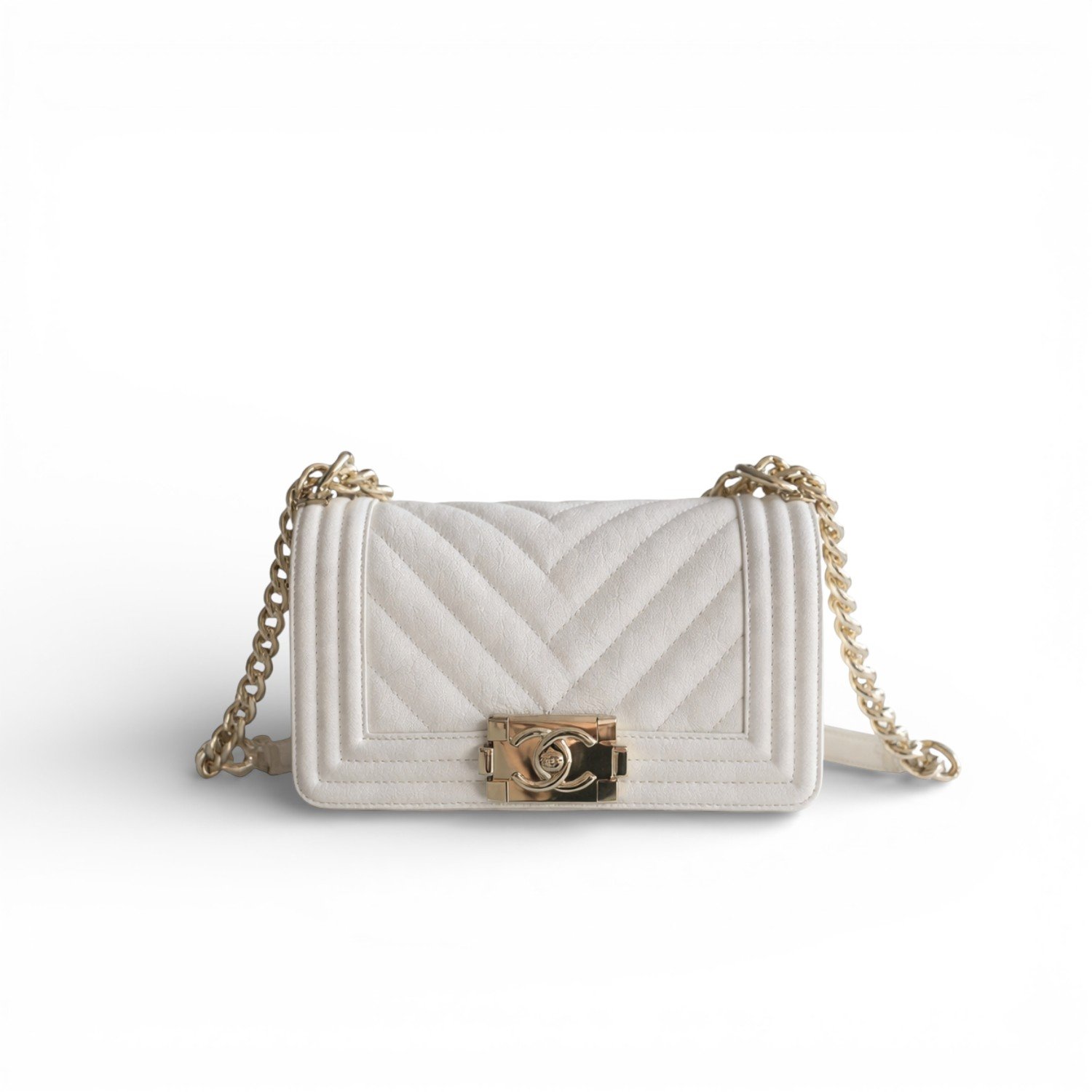 Chanel-Mini-Boy-Flapbag.jpg Chanel Mini Boy Flapbag White - Image 1